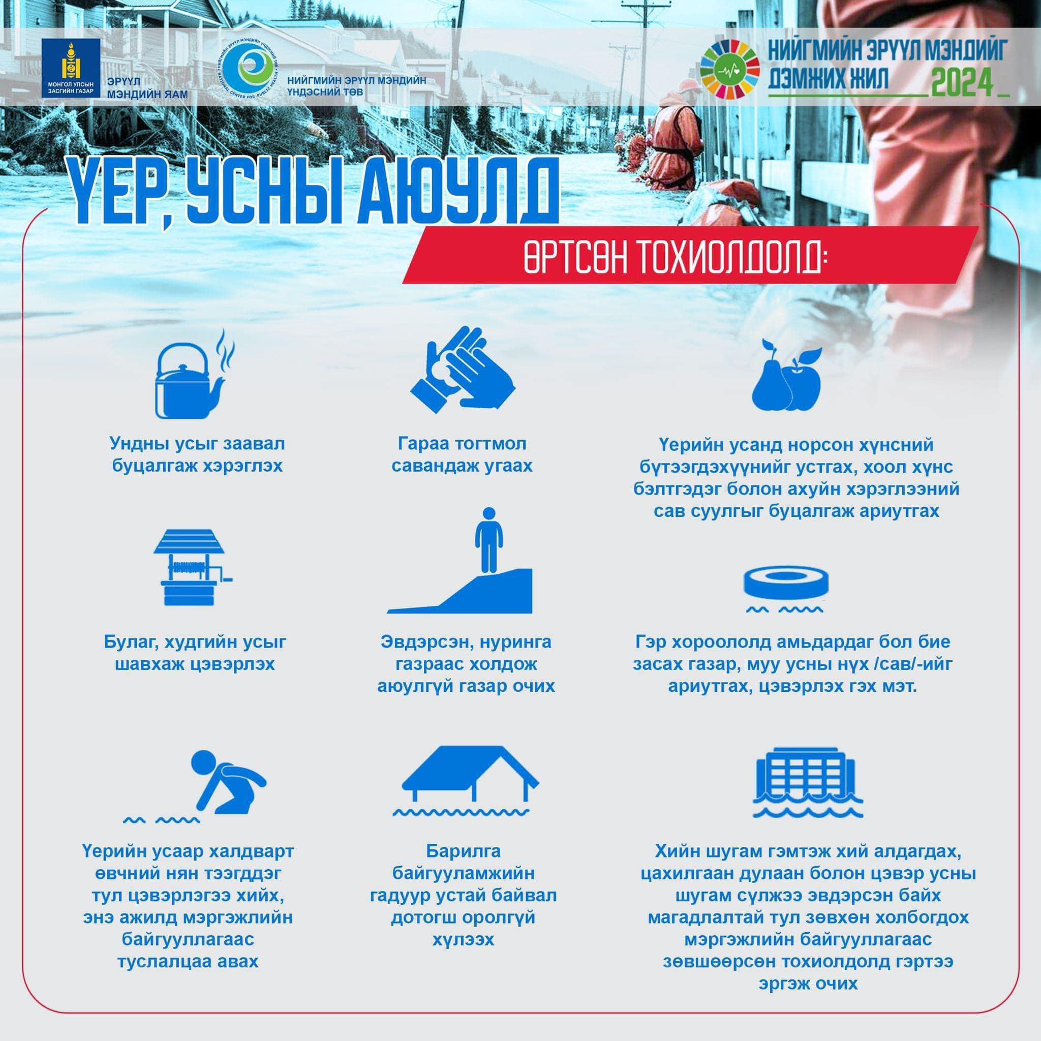 💦 Үер, усны аюулд өртсөн тохиолдолд авах арга хэмжээ ✅⁉️