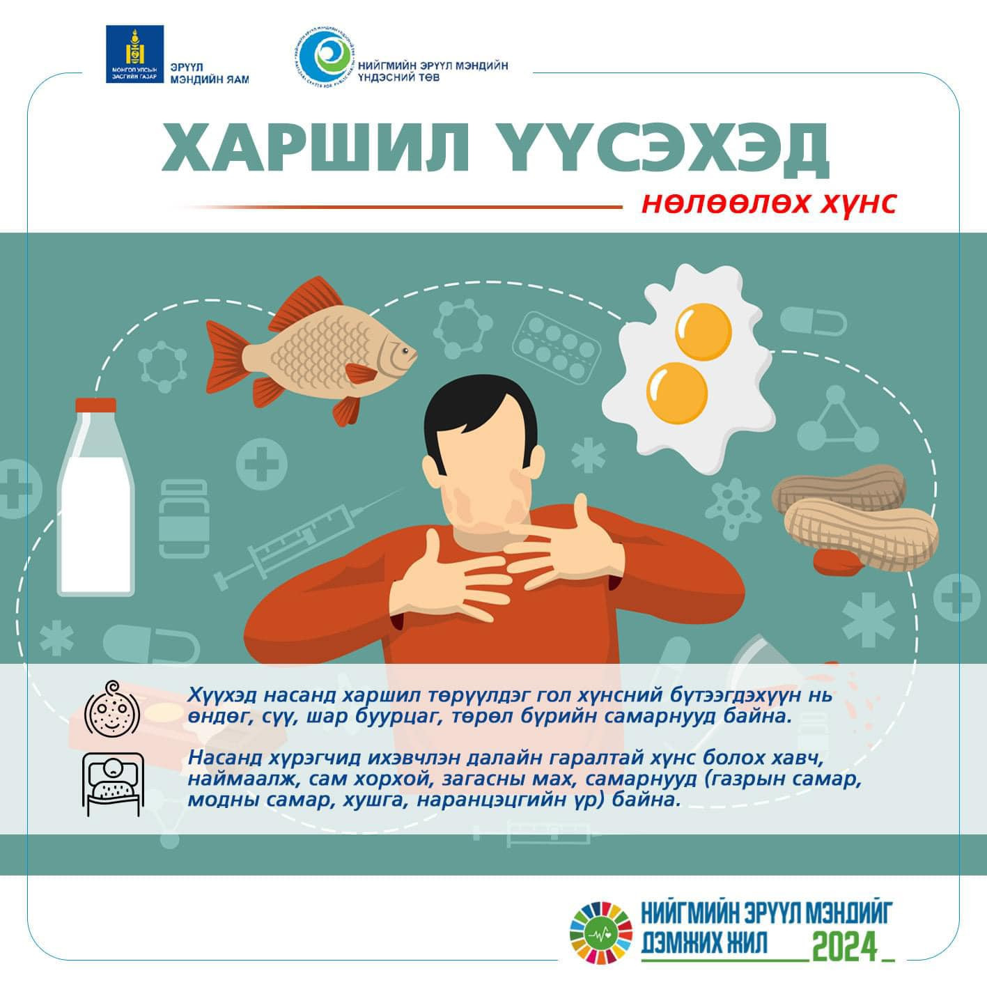 Арьс харшлын үед дараах хүнсний бүтээгдэхүүнийг хязгаарлахыг зөвлөж байна.