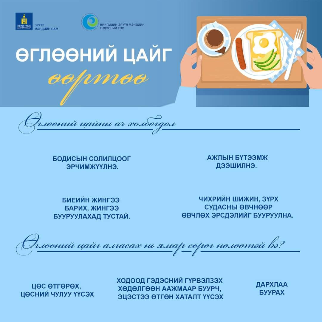 Та өнөөдөр өглөөний цайгаа уусан уу?