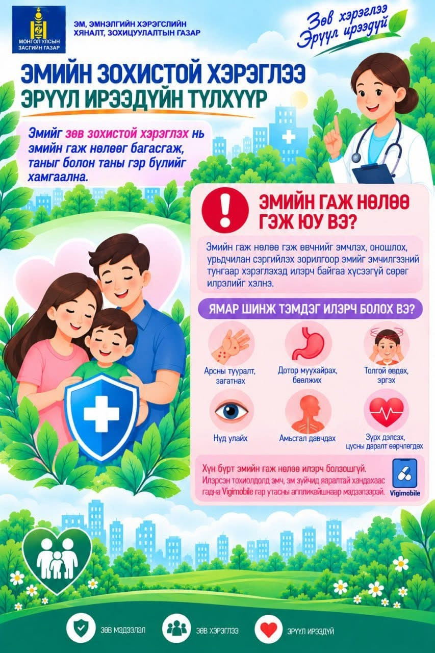Эмийн зохистой хэрэглээг хамтдаа төлөвшүүлье!